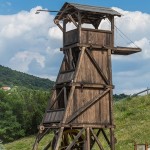 Wooden belfry or siege tower was used to attack the castle walls