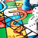 Close Up Of Snakes And Ladders Board