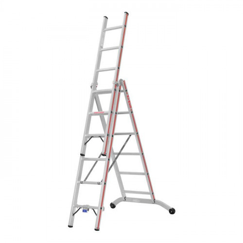 Hymer 3x6 rung Industrial Red Line Combination Ladder  
