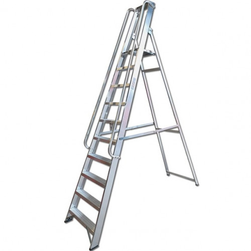 7 Tread Aluminium Step Ladder Class 1 Folding Industrial Trade Youngman Heavy Duty Steps