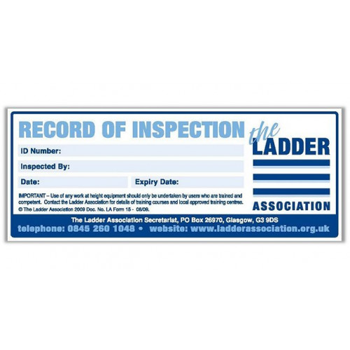 50 Record of Inspection Labels