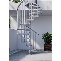 Civik Zinc 160cm (63in) Galvanised Spiral Staircase