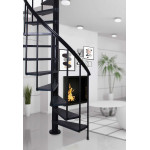 Dolle 'Calgary' anthracite spiral staircase 140cm