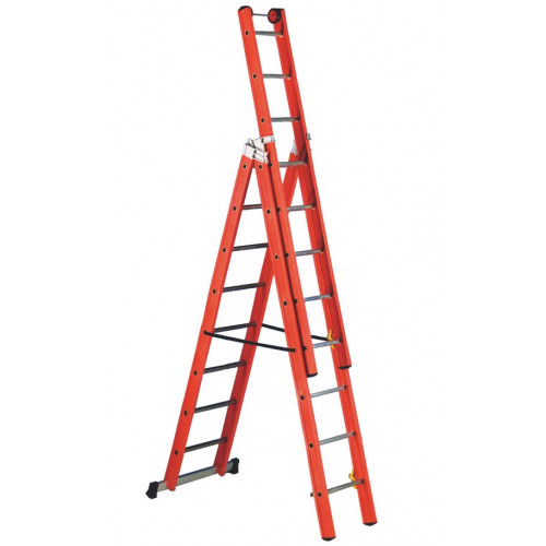 10 Rung Fibreglass Combination Ladder
