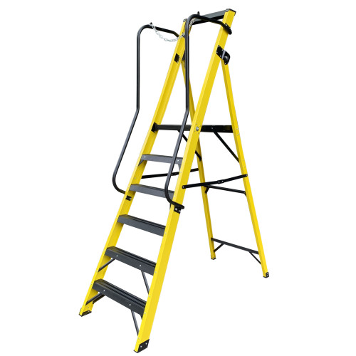 Fibreglass Steps with Handrail (6 Tread)