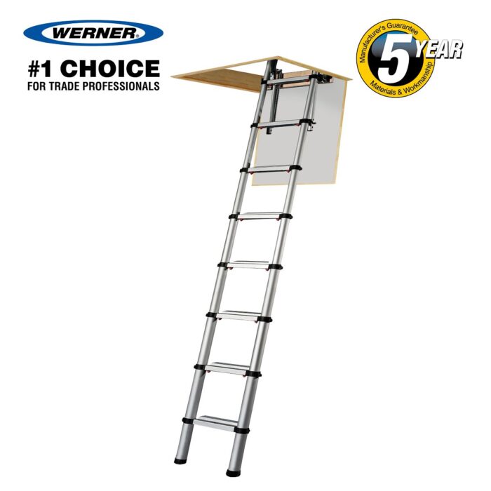 Werner Telescopic Loft Ladder - 2.6m - Image 4