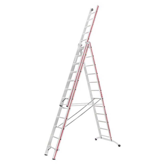 Hymer 3x12 rung Professional Red Line Combination Ladder