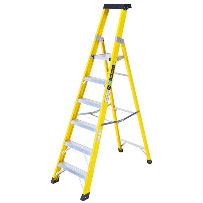 Professional 6 Tread Fibreglass Platform Step