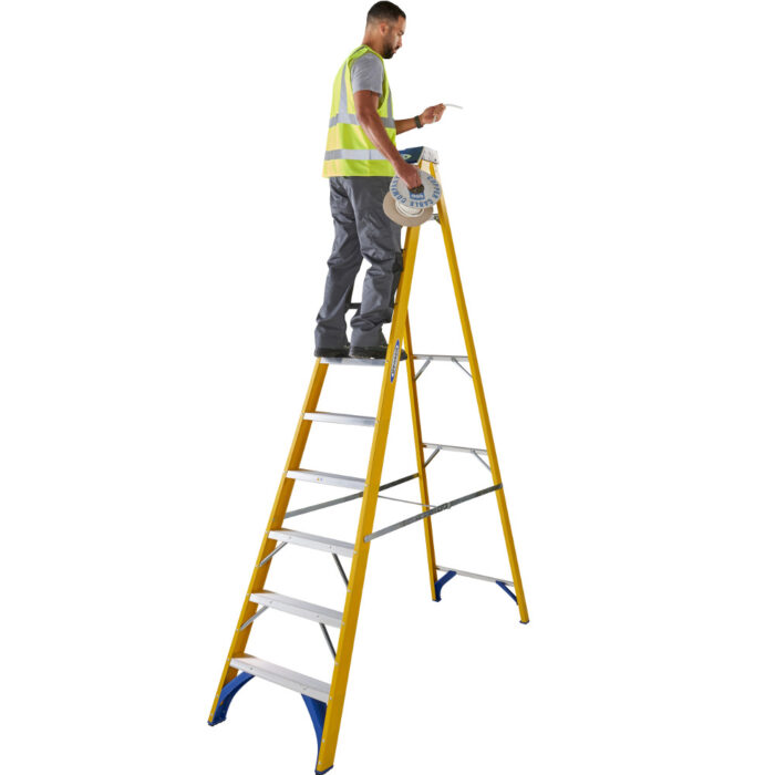 Werner 10 Tread Fibreglass Swingback Steps - Image 5