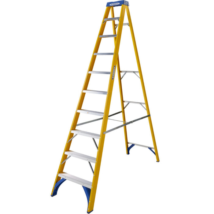 Werner 10 Tread Fibreglass Swingback Steps