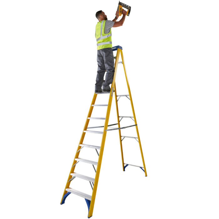 Werner 12 Tread Fibreglass Swingback Steps - Image 7