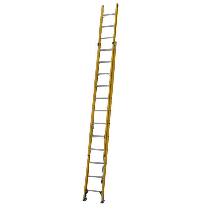 Werner 3.6m  2 Section Rope Operated Fibreglass Ladder - Image 4
