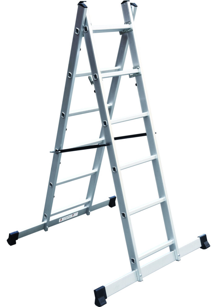Aluminium Scaffold Ladder & Safety Bar (2x6) - Image 2