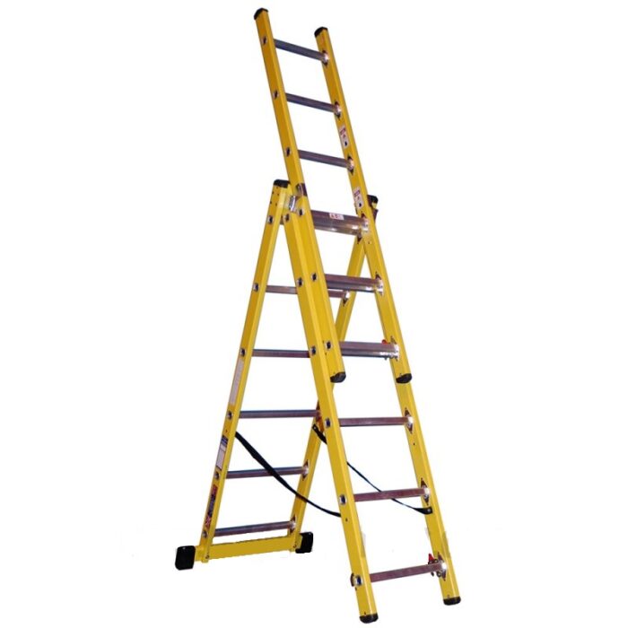 Clow 7 Rung Fibreglass Combination Ladder