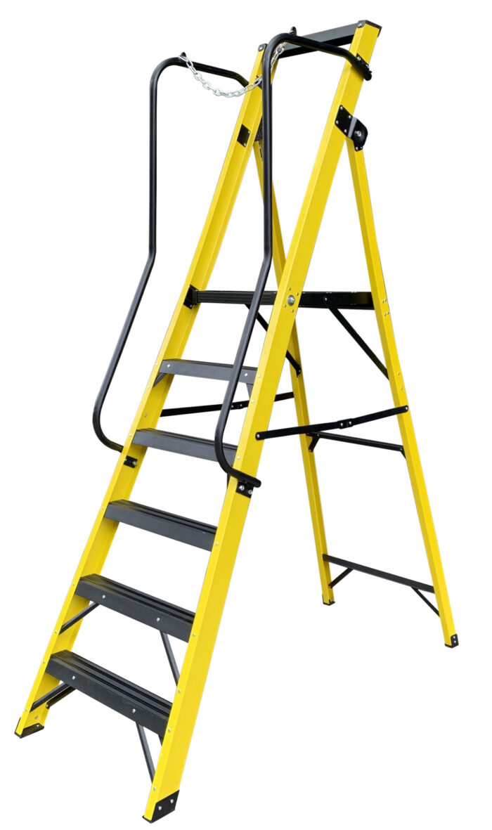 Fibreglass Steps with Handrail (6 Tread)