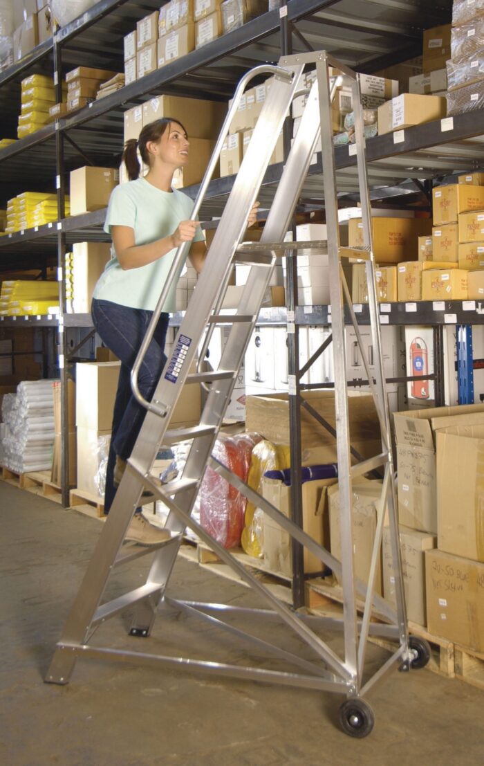 12 Tread Aluminium Warehouse Stepladder - Image 2