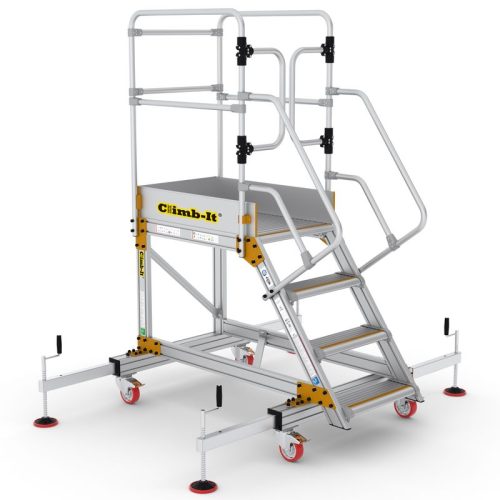 Climb-It Extra Large Platform Safety Step With Adjustable Stabilisers - 4 Tread