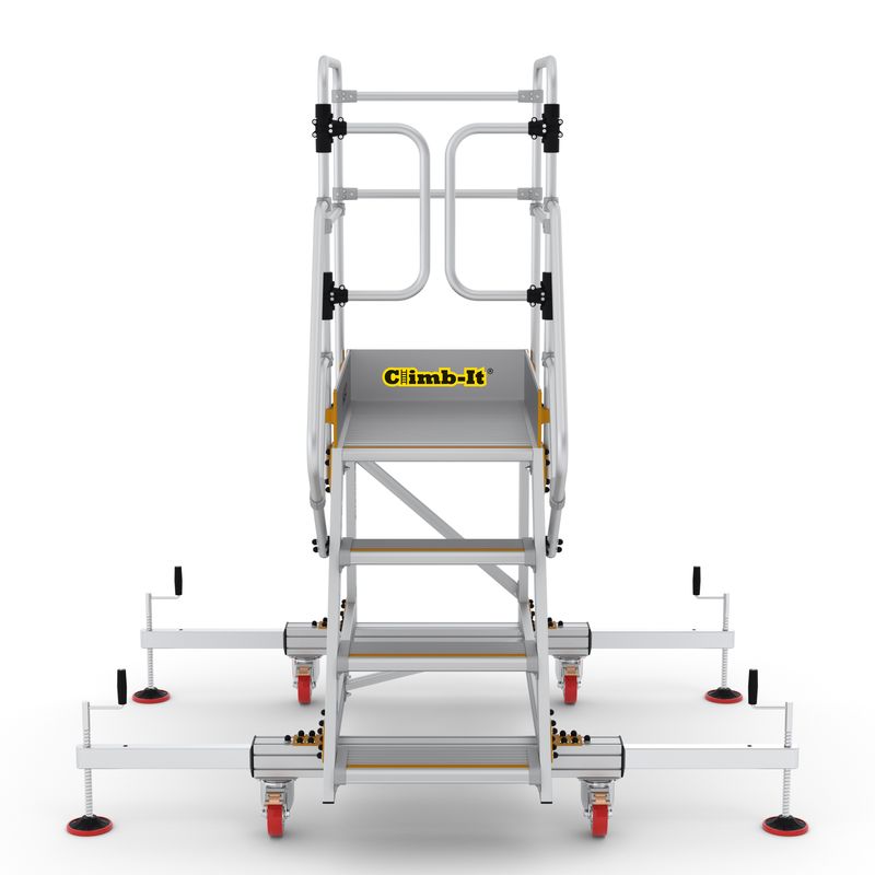 Climb-It Extra Large Platform Safety Step With Adjustable Stabilisers - 4 Tread - Image 3
