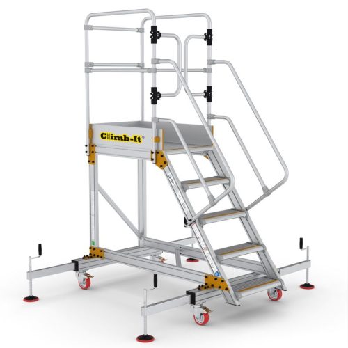 Climb-It Extra Large Platform Safety Step With Adjustable Stabilisers - 5 Tread