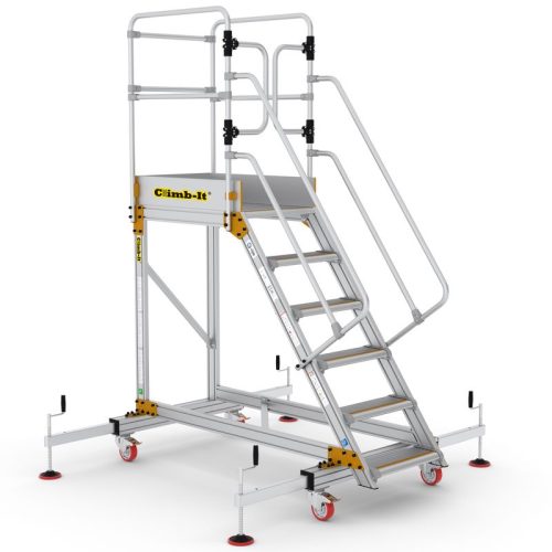 Climb-It Extra Large Platform Safety Step With Adjustable Stabilisers - 6 Tread