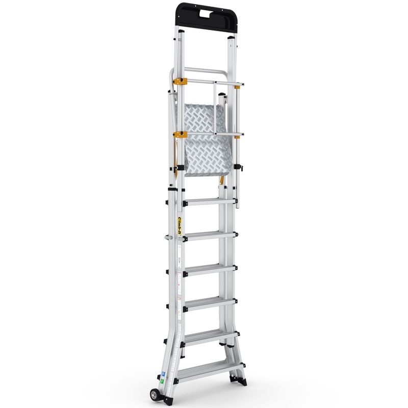 Climb-It Folding Telescopic Platform - 7+3 Tread - Image 4