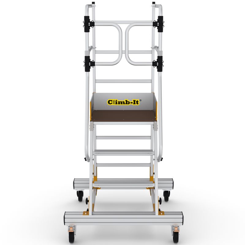 Climb-It Mobile Step With Safety Gates - 4 Tread - Image 3