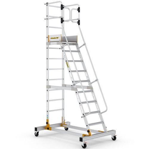 Climb-It Mobile Step With Safety Gates - 10 Tread