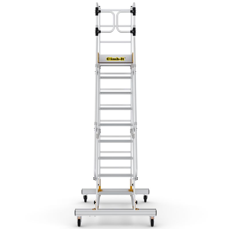 Climb-It Mobile Step With Safety Gates - 10 Tread - Image 3